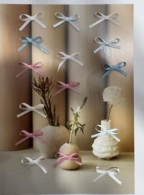 Quality Handmade DIY Mini Polyester Satin Ribbon Bow for Candy Perfume Gift Packaging Decoration factory