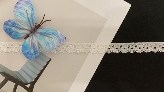 Quality Elegant Tiny Floral Openwork Elastic Lace, Skin-Friendly Nylon Spandex with 1.5CM Width for Wedding Dress & Lingerie Decor factory