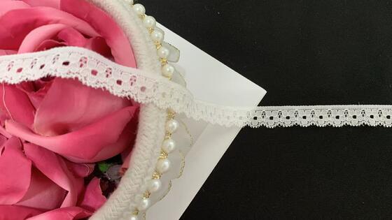 Quality Elegant Tiny Floral Openwork Elastic Lace, Skin-Friendly Nylon Spandex with 1.5CM Width for Wedding Dress & Lingerie Decor factory