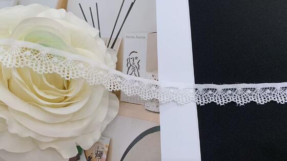 Quality Grace Arch Fan Hollow Nylon Spandex Elastic Lace Trim for Lingerie Wedding Dress Apparel DIY Decor factory