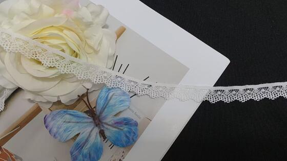 Quality Grace Arch Fan Hollow Nylon Spandex Elastic Lace Trim for Lingerie Wedding Dress Apparel DIY Decor factory