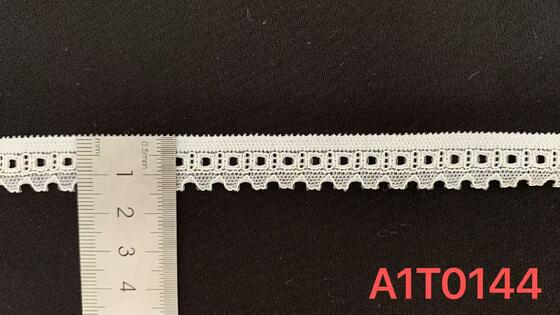Quality Soft Crescent Edge Grid Openwork Nylon Spandex Elastic Lace Trim for Casual Outfit Vintage Handcraft Embellishment factory
