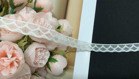 Quality Fine Honeycomb Mesh Scallop Nylon Spandex Elastic Lace Trim for Lingerie Night gown Casual Dress Decor factory