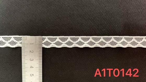 Quality Fine Honeycomb Mesh Scallop Nylon Spandex Elastic Lace Trim for Lingerie Night gown Casual Dress Decor factory