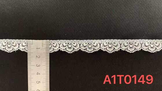 Quality French Wave Pattern Eco-Friendly Voile Lace Trim with Fine Woven Texture for Wedding & Garments Decor factory