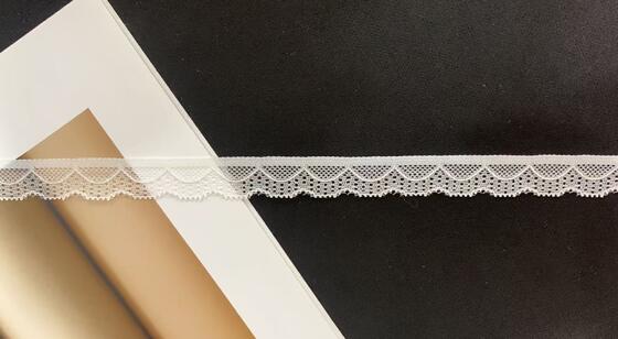 Quality Delicate Wavy Grid knit Lace Trim with Fine Weave for Wedding & Apparel Embellishment factory