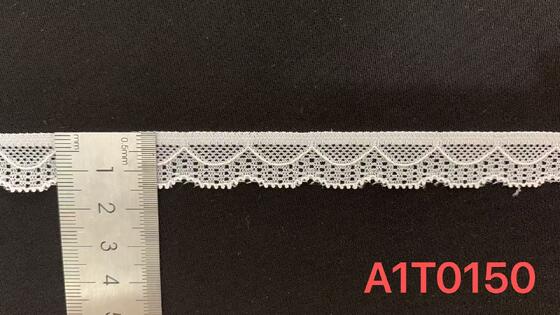 Quality Delicate Wavy Grid knit Lace Trim with Fine Weave for Wedding & Apparel Embellishment factory