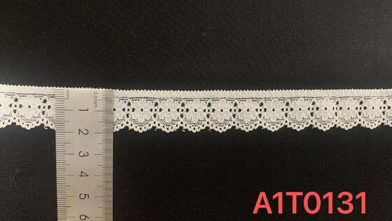 Quality 100% Nylon Sweet Vintage Floral Lace Trim with Scalloped Edge for Wedding Dresses, Bridal Accessories and Blouses factory
