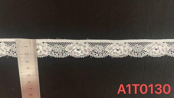 Quality Elegant Vintage Floral Nylon Lace Trim with Mesh Openwork for Women's Dresses, Blouses and Home Textile factory