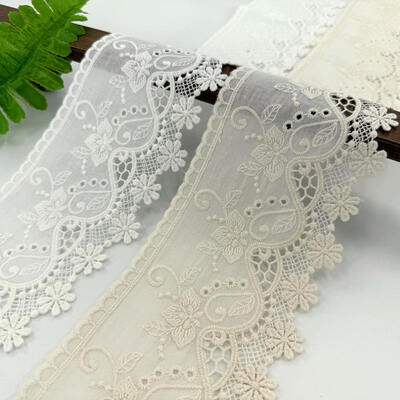 Quality Middle East Cotton Lace Trim Vintage Style Suitable for Fashion Apparel Embellishments Textile Crafts and Accessories factory