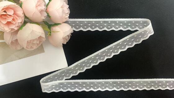Quality 1.8cm Airy Honeycomb Mesh Lace Trim, Lightweight Elastic Border For Lingerie and Baby Clothes factory