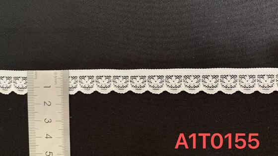 Quality 1.5cm Classic Hollow-out Flower Pattern Soft Stretch Lace Trim for Underwear , Dresses and DIY Sewing Projects factory