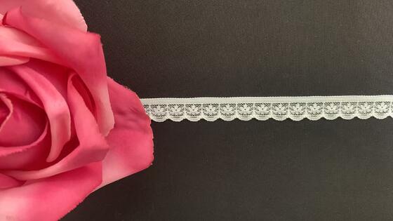Quality 1.5cm Classic Hollow-out Flower Pattern Soft Stretch Lace Trim for Underwear , Dresses and DIY Sewing Projects factory