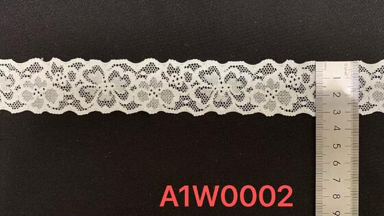 Quality 3CM Elegant Hollow Floral Pattern Skin-Friendly Stretch Lace Trim for Lingerie, Evening Dresses & Handmade Sewing Crafts factory