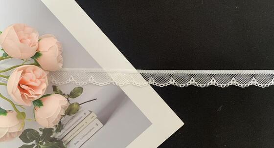 Quality 2cm Exquisite Knitted Mesh Lace Trim with Breathable Hollow-out Design, Soft for Underwear, Sewing DIY and Home Textile Edging factory