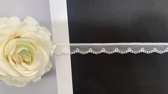 Quality 2cm Exquisite Knitted Mesh Lace Trim with Breathable Hollow-out Design, Soft for Underwear, Sewing DIY and Home Textile Edging factory