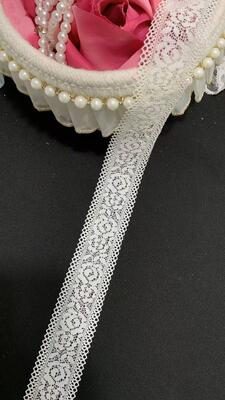 Quality Premium 3cm Floral Hollow Lace Tape High Elastic Comfort Lingerie Trim for Garment Sewing DIY factory