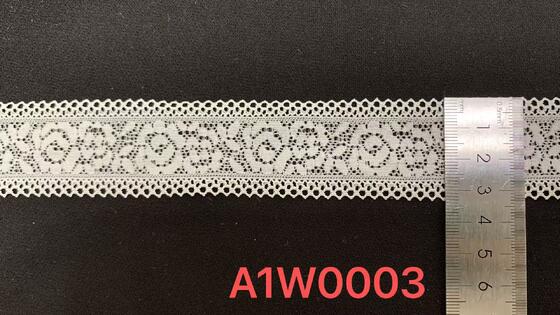 Quality Premium 3cm Floral Hollow Lace Tape High Elastic Comfort Lingerie Trim for Garment Sewing DIY factory