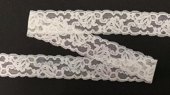 Quality 3cm Exquisite Hollow Flower Elastic Lace Border Flexible Sewing Accessory for Lingerie & Evening Gowns factory