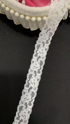 Quality 3cm Exquisite Hollow Flower Elastic Lace Border Flexible Sewing Accessory for Lingerie & Evening Gowns factory