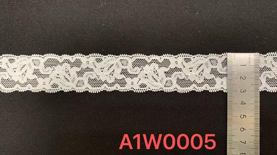 Quality 3cm Exquisite Hollow Flower Elastic Lace Border Flexible Sewing Accessory for Lingerie & Evening Gowns factory