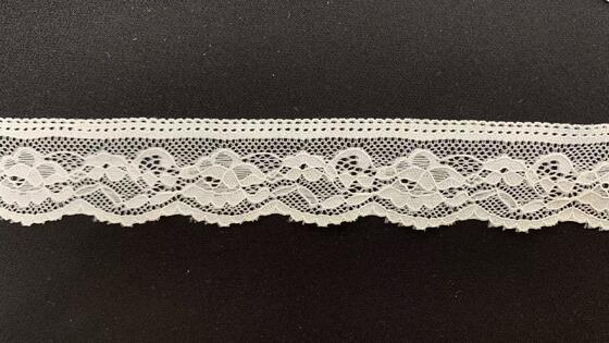Quality 3.5cm Romantic Hollow Floral Elastic Lace Trim Soft Against Skin for Bridal Dresses & Custom Apparel Making factory