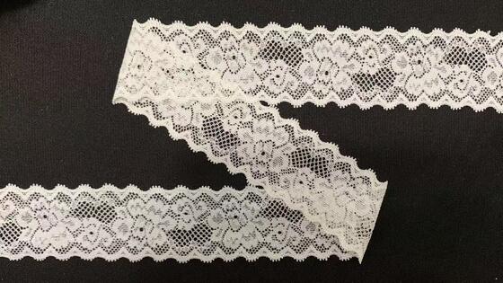 Quality 4cm Multi-Use Elastic Hollow Flower Lace Trim Premium Sewing Supply For Underwear, Dresses & Handcrafts factory