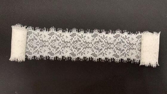 Quality 6cm Skin-Friendly Nylon Spandex Hollow Floral Stretch Lace Trim Anti-Roll Edging for Lingerie, Wedding Dresses & DIY Sewing Crafts factory