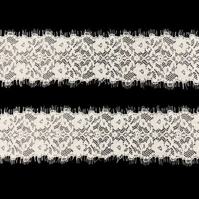 Quality 6cm Skin-Friendly Nylon Spandex Hollow Floral Stretch Lace Trim Anti-Roll Edging for Lingerie, Wedding Dresses & DIY Sewing Crafts factory