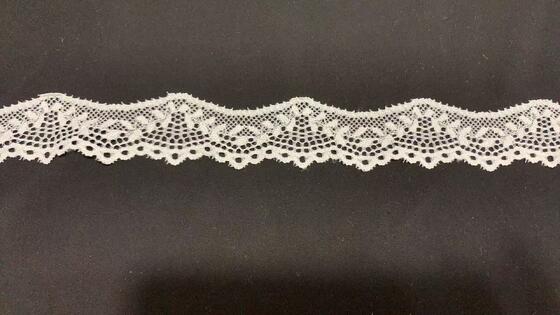 Quality 3.5cm Premium Soft Ammonia Elastic Hollow Flower Lace Trim Breathable Floral Edging for Underwear, Evening Gowns & Handmade Decoration factory