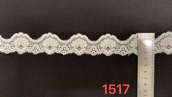 Quality 3.5CM Delicate Hollow Floral Polyamide Stretch Lace Trim Non-Irritating Elastic Tape for Bra, Bridal Gowns & DIY Clothing Projects factory