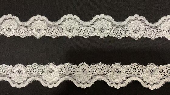 Quality 3.5CM Delicate Hollow Floral Polyamide Stretch Lace Trim Non-Irritating Elastic Tape for Bra, Bridal Gowns & DIY Clothing Projects factory