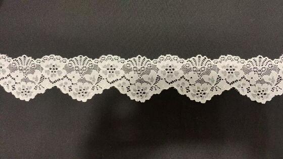 Quality 6CM Soft Touch 4-Way Stretch Hollow Flower Lace Trim Nylon Spandex Fabric for Underwear Bands, Party Dresses & Craft Making factory