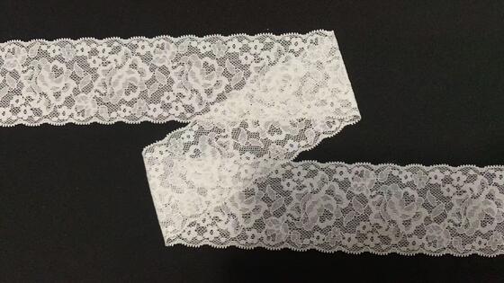 Quality 6CM Vintage Romantic Hollow Floral Elastic Lace Trim Durable Spandex Edging for Lingerie, Formal Dresses & Home Textile DIY factory