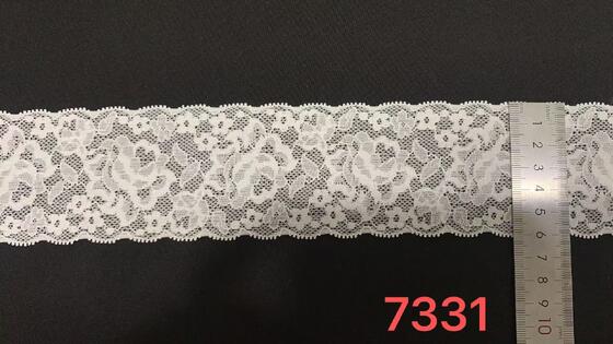 Quality 6CM Vintage Romantic Hollow Floral Elastic Lace Trim Durable Spandex Edging for Lingerie, Formal Dresses & Home Textile DIY factory