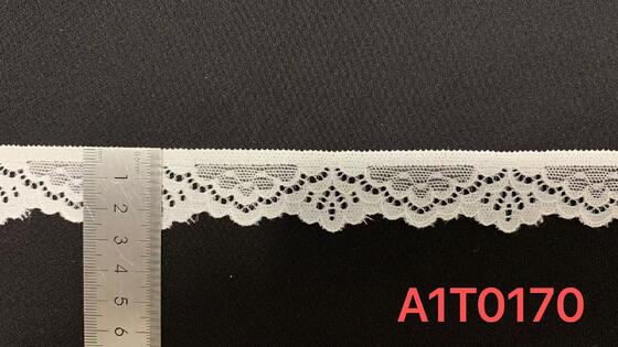 Quality 2.2cm Classic White Hollow-out Lace Trim with Diamond Pattern and Scalloped Border for Wedding and Children's Clothing factory