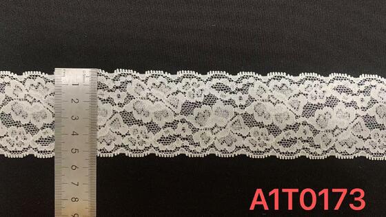 Quality 5.5cm White Heart Floral Hollow Lace Trim with Double Picot Edges Soft Nylon Fabric for Women's Lingerie factory