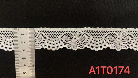 Quality 3cm Delicate Square Hole Lace Trim with Smooth Top Border for Lingerie and Women's Garments factory