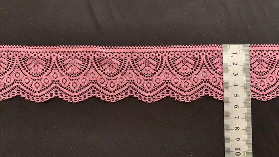 Quality 5.5CM Romantic Retro Hollow Floral Spandex Elastic Lace Edging Wear-resistant Stretch Trim for Underwear, Evening Dresses & Curtain Textile DIY factory