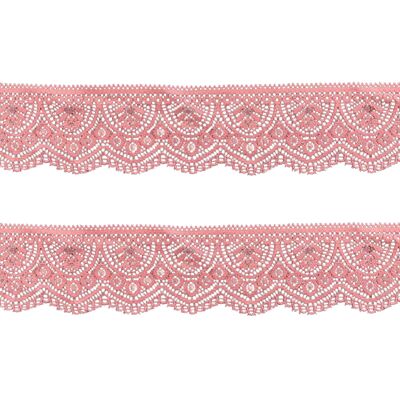 Quality 5.5CM Romantic Retro Hollow Floral Spandex Elastic Lace Edging Wear-resistant Stretch Trim for Underwear, Evening Dresses & Curtain Textile DIY factory