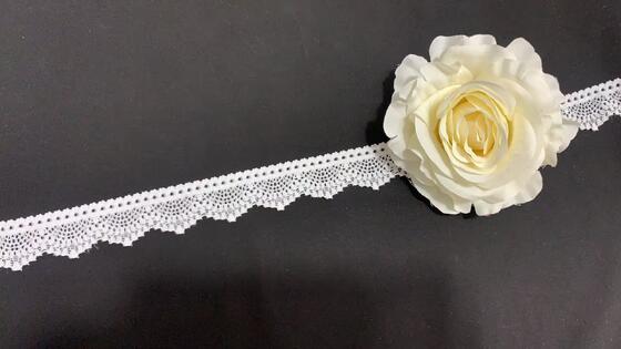 Quality 3CM Classic Vintage Hollow Blossom Elastic Lace Ribbon Flexible Spandex Trimming for Lingerie Slips, Formal Outfits & Pillowcase DIY Projects factory