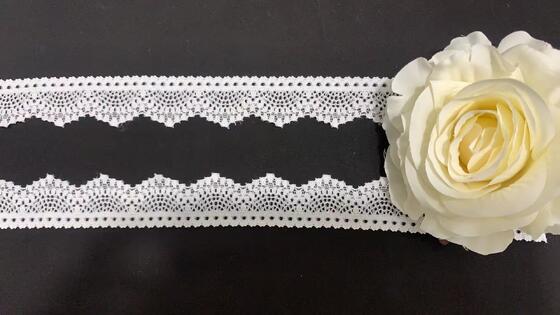 Quality 3CM Classic Vintage Hollow Blossom Elastic Lace Ribbon Flexible Spandex Trimming for Lingerie Slips, Formal Outfits & Pillowcase DIY Projects factory