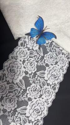 Quality 18CM Retro Vintage Hollow Bloom Elastic Lace Edging Premium Spandex Trim for Luxury Lingerie, Maxi Formal Dresses & Sofa Textile Handcraft factory