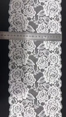 Quality 18CM Retro Vintage Hollow Bloom Elastic Lace Edging Premium Spandex Trim for Luxury Lingerie, Maxi Formal Dresses & Sofa Textile Handcraft factory