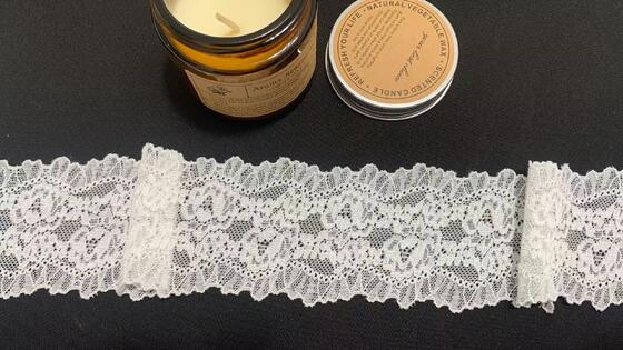 Quality High Quality Elastic French Lace Ribbon Breathable Tulle Floral Border Nylon/Spandex 6cm Width Knitted Apparel Garment factory