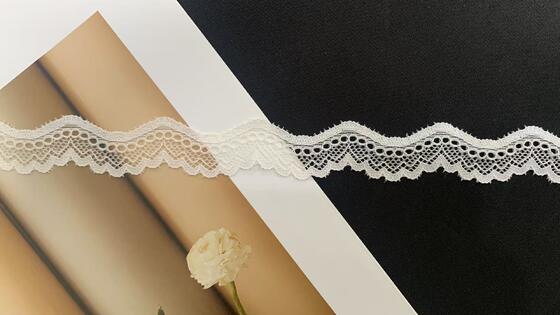 Quality 1.7cm hobo luxury dot nylon spandex lace trim, sheer lightweight lace for birthday dresses & flowy skirts factory