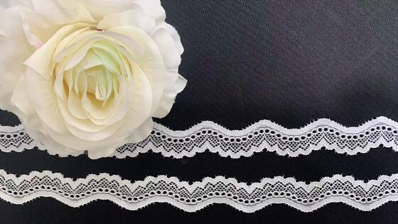 Quality 1.7cm hobo luxury dot nylon spandex lace trim, sheer lightweight lace for birthday dresses & flowy skirts factory