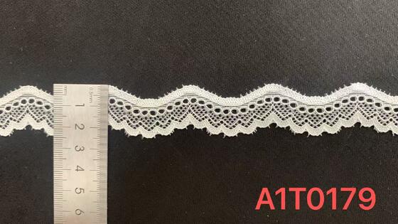 Quality 1.7cm hobo luxury dot nylon spandex lace trim, sheer lightweight lace for birthday dresses & flowy skirts factory