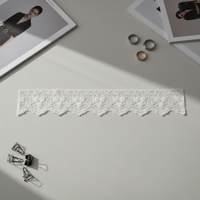 Quality High Quality Cotton Mesh Embroidery Lace Vintage Floral Pattern Water-soluble Eco-Friendly Trimmings for Shoes Bags factory