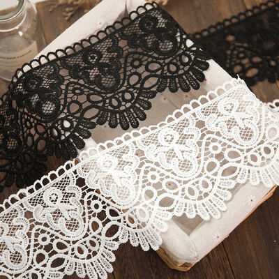 Quality 8.5cm Skin-Friendly Milk Silk Floral Scalloped Lace Trim, Stretch White Floral Elastic Lace Ribbon, High Drape Lace Fabric Strip for Dresses, Loungewear, Home Decor & Sewing DIY Projects factory